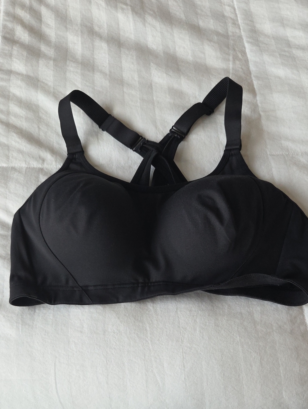 Black Women's Supportive Sports Bra - Comfortable Everyday Wear